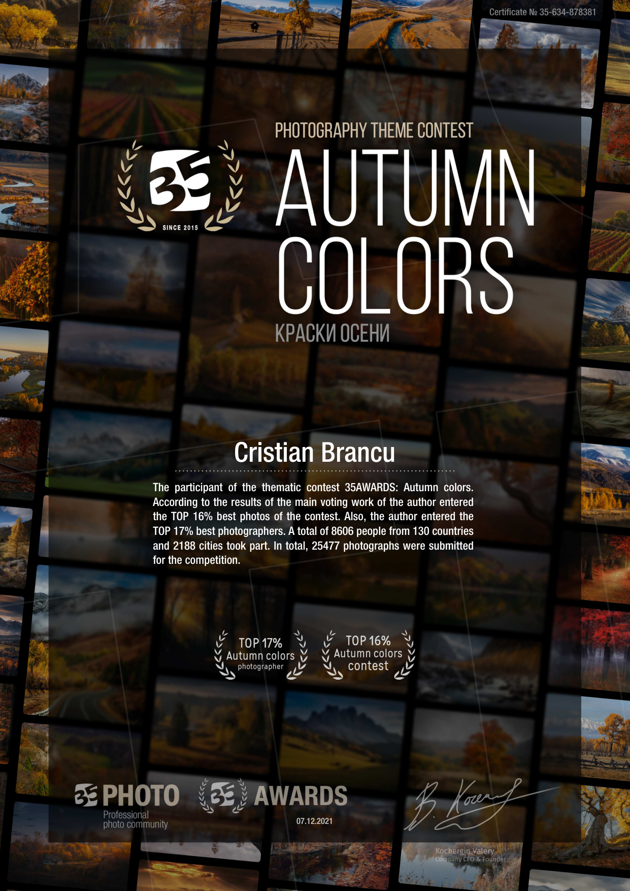 TOP 16% Autumn Colors Contest - 2021 - 35AWARDS